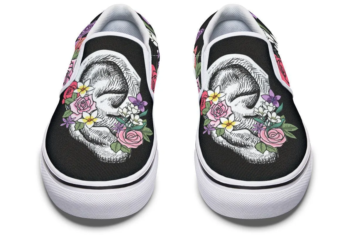 Floral Anatomy Ear Slip-On Shoes