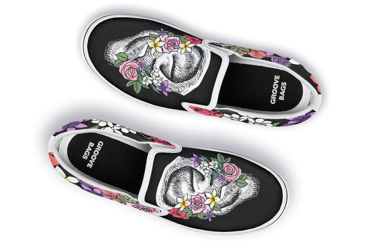 Floral Anatomy Ear Slip-On Shoes