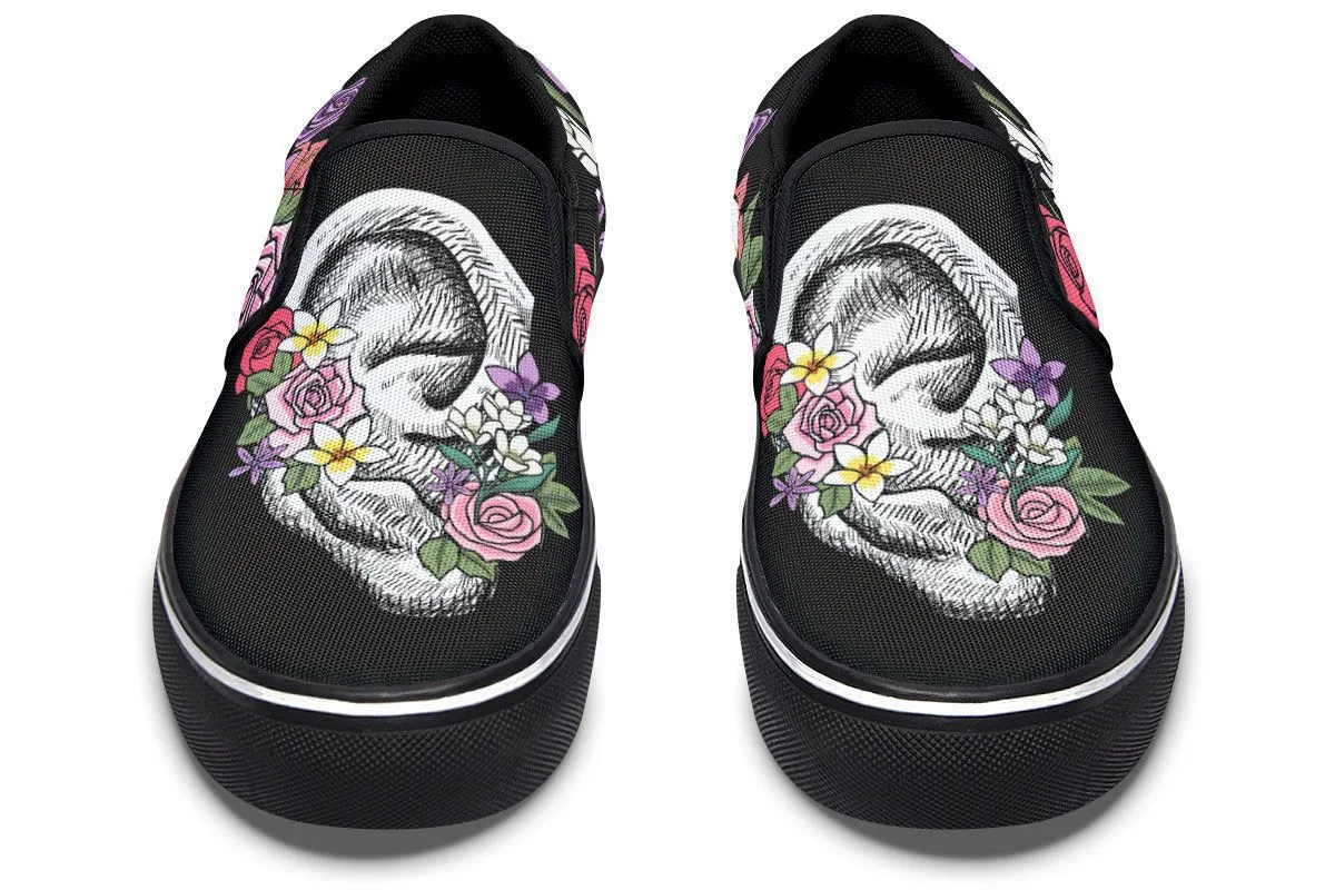 Floral Anatomy Ear Slip-On Shoes