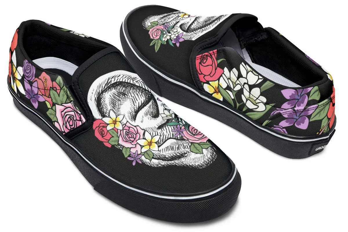 Floral Anatomy Ear Slip-On Shoes