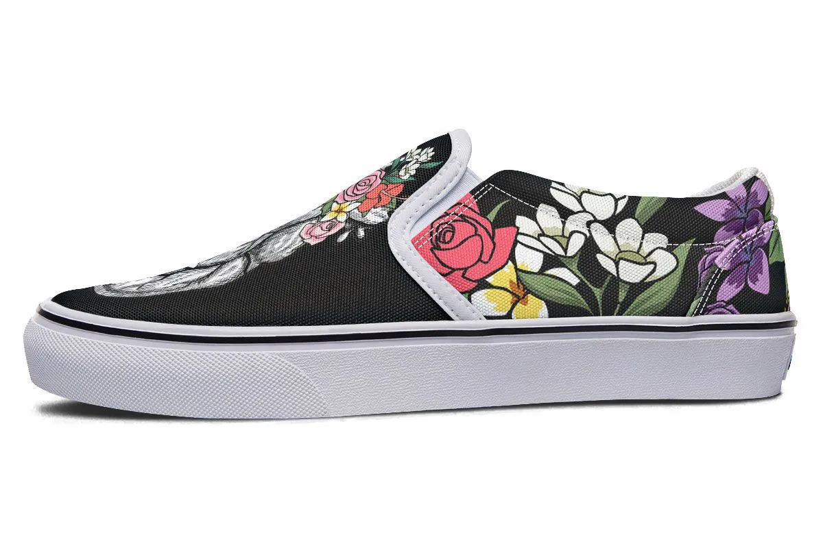 Floral Anatomy Heart Slip-On Shoes