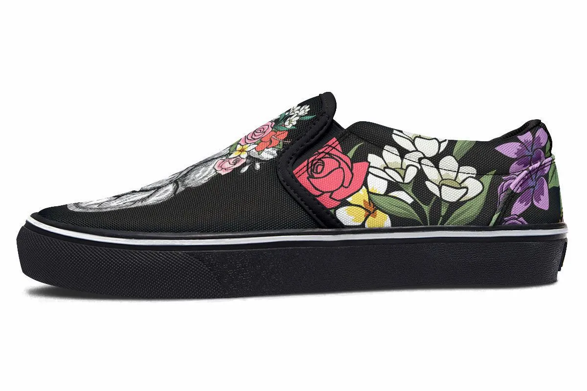 Floral Anatomy Heart Slip-On Shoes