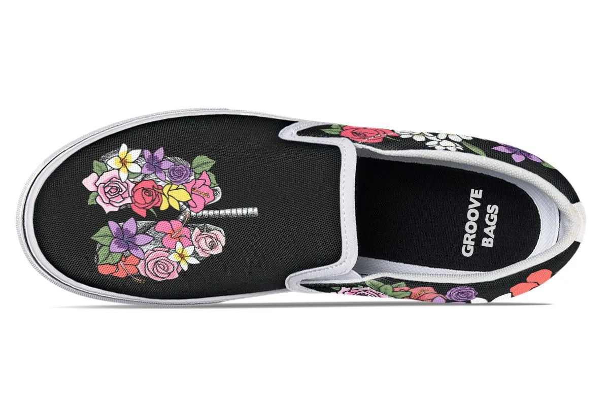 Floral Anatomy Lungs Slip-On Shoes