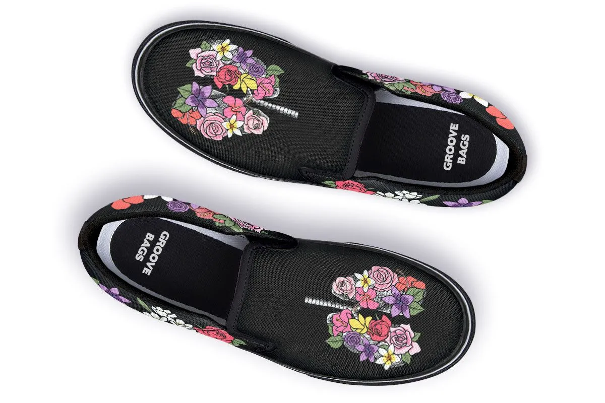 Floral Anatomy Lungs Slip-On Shoes