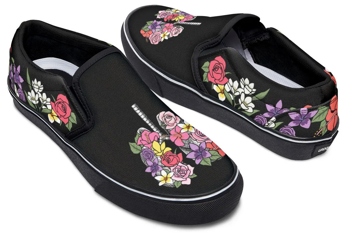 Floral Anatomy Lungs Slip-On Shoes