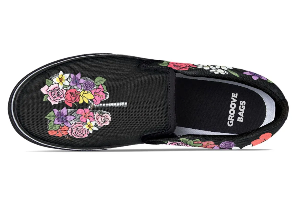 Floral Anatomy Lungs Slip-On Shoes