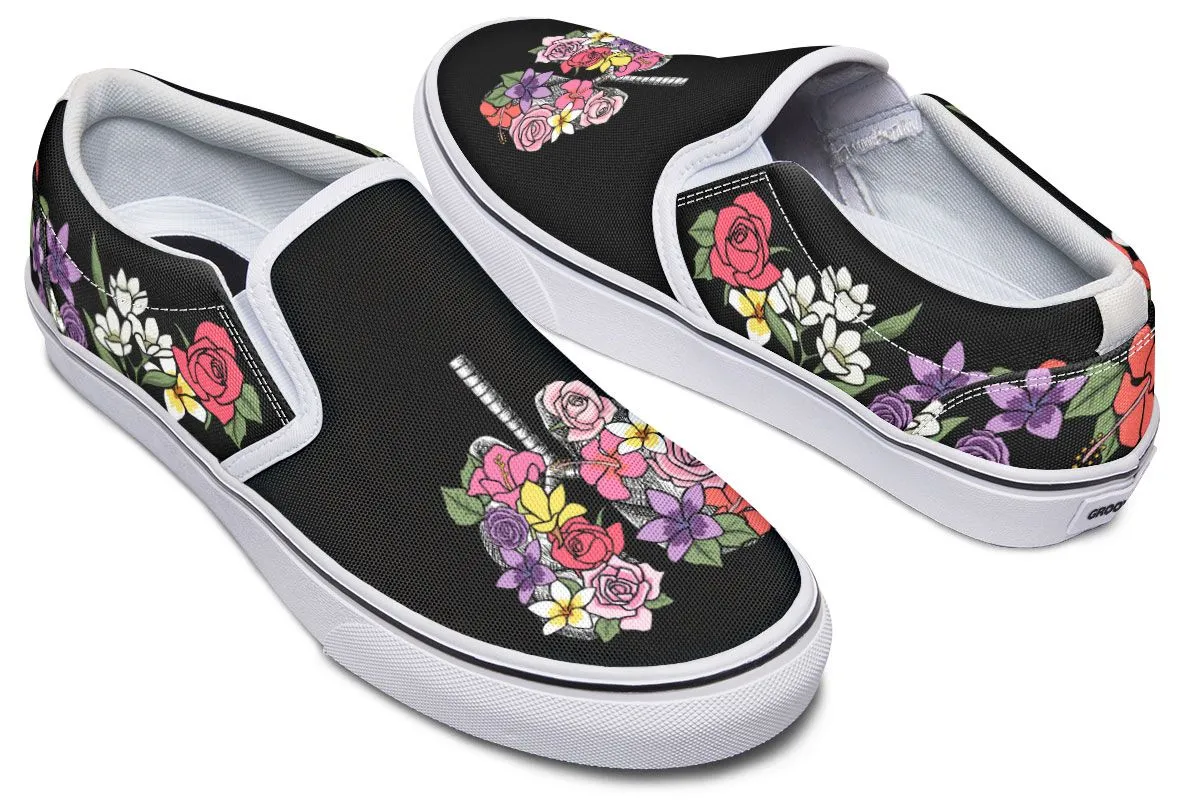 Floral Anatomy Lungs Slip-On Shoes