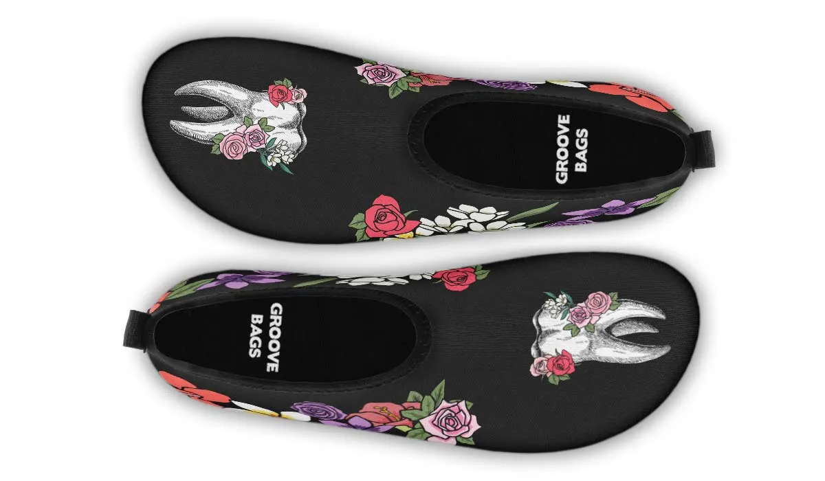 Floral Anatomy Tooth Aqua Barefoot Shoes