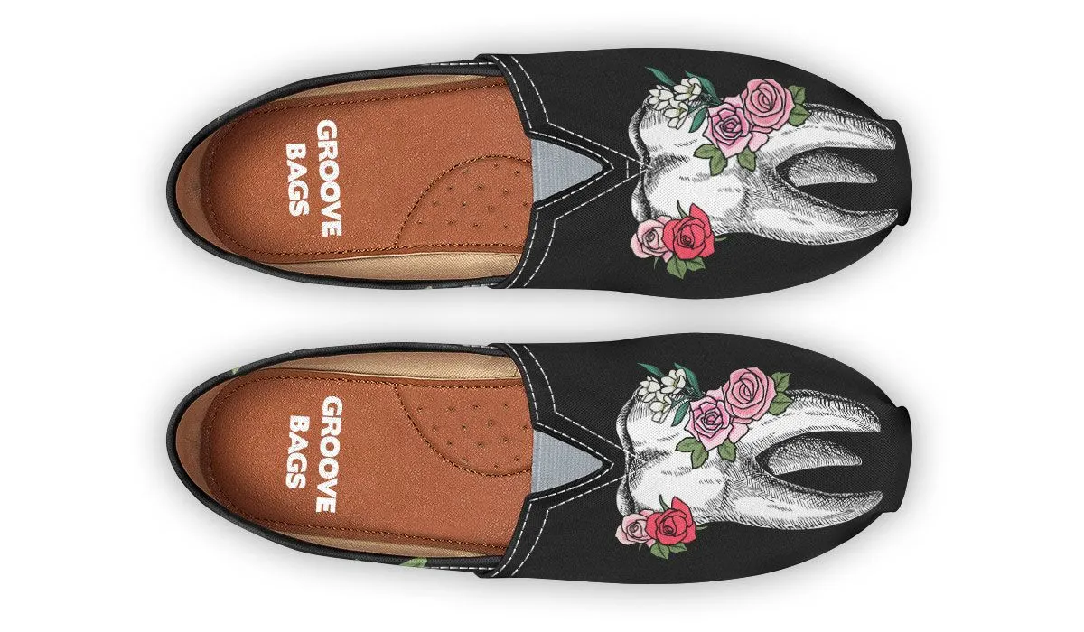 Floral Anatomy Tooth Casual Shoes