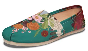 Floral Arrangement Blue Casual Shoes