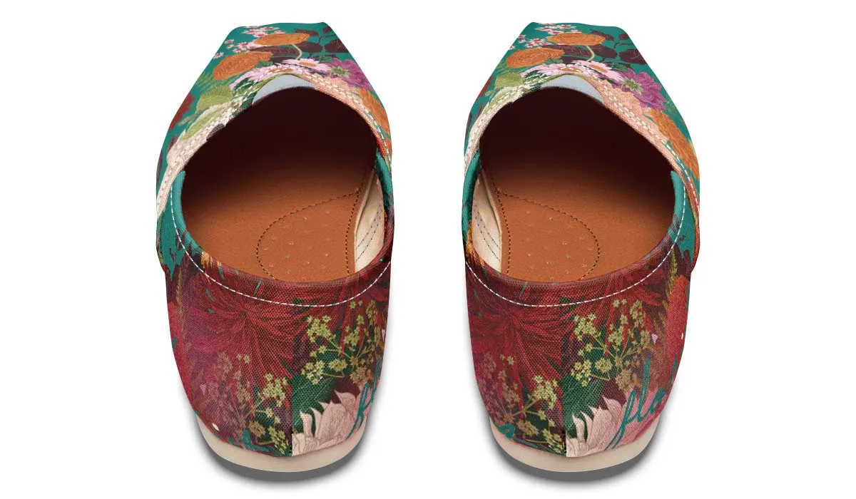 Floral Arrangement Blue Casual Shoes
