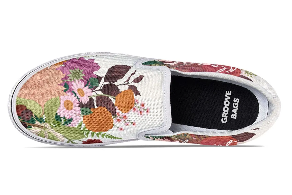 Floral Arrangement Slip-On Shoes