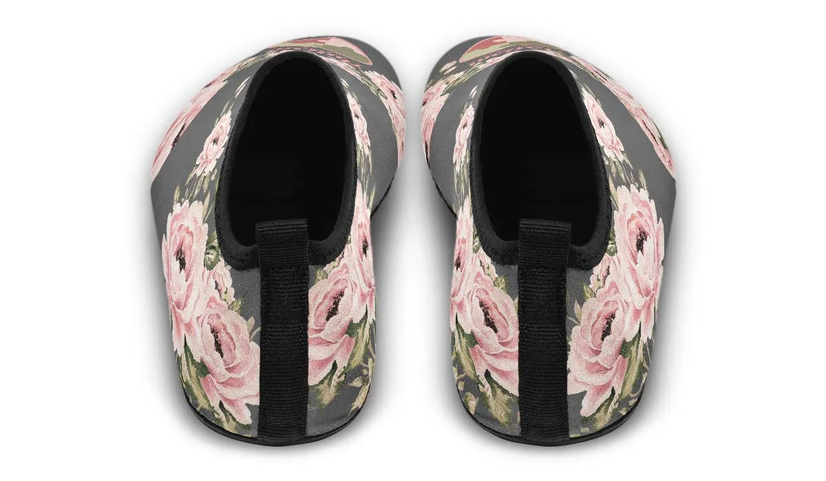 Floral Autism Awareness Aqua Barefoot Shoes