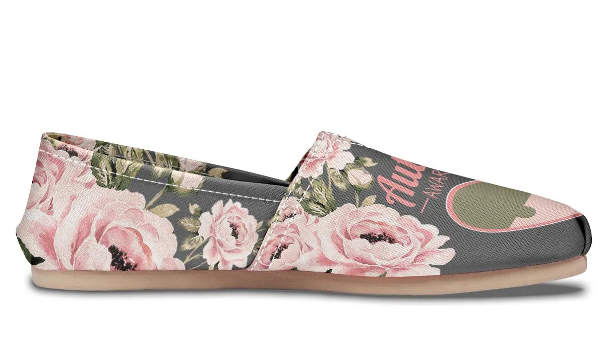 Floral Autism Awareness Casual Shoes