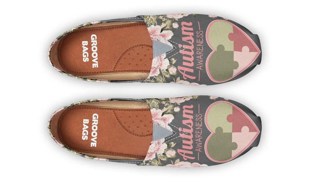 Floral Autism Awareness Casual Shoes