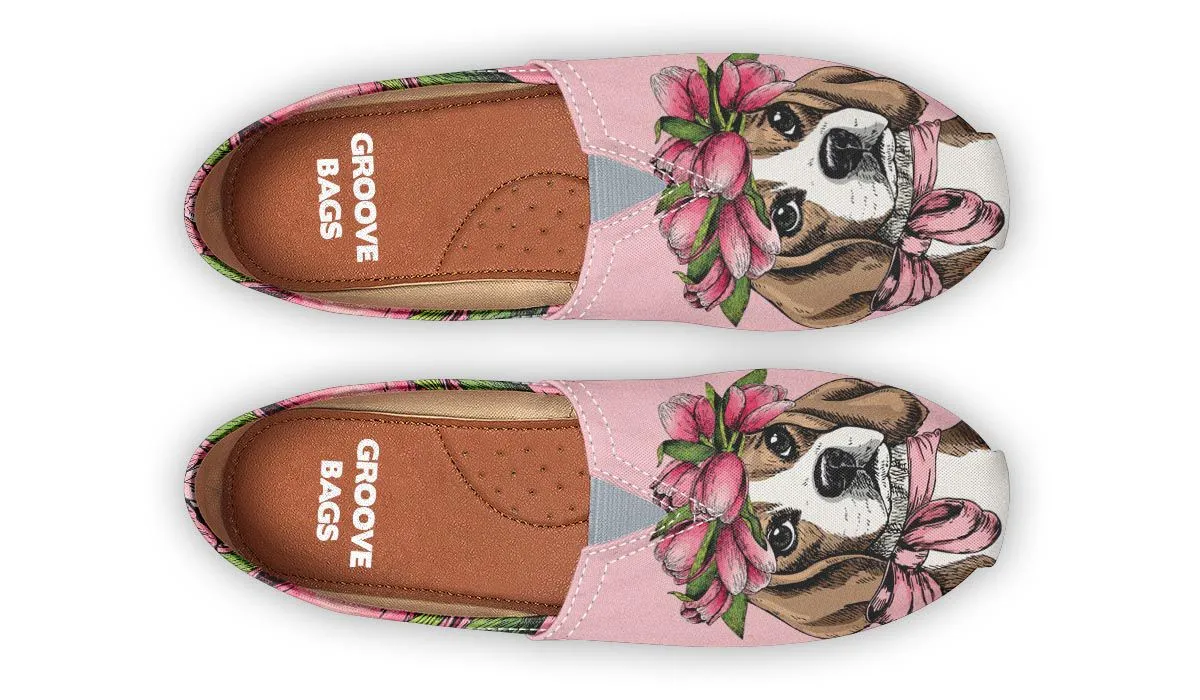 Floral Beagle Casual Shoes