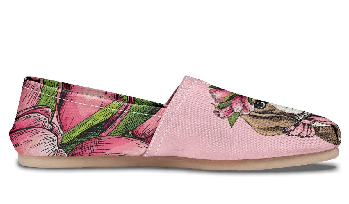 Floral Beagle Casual Shoes