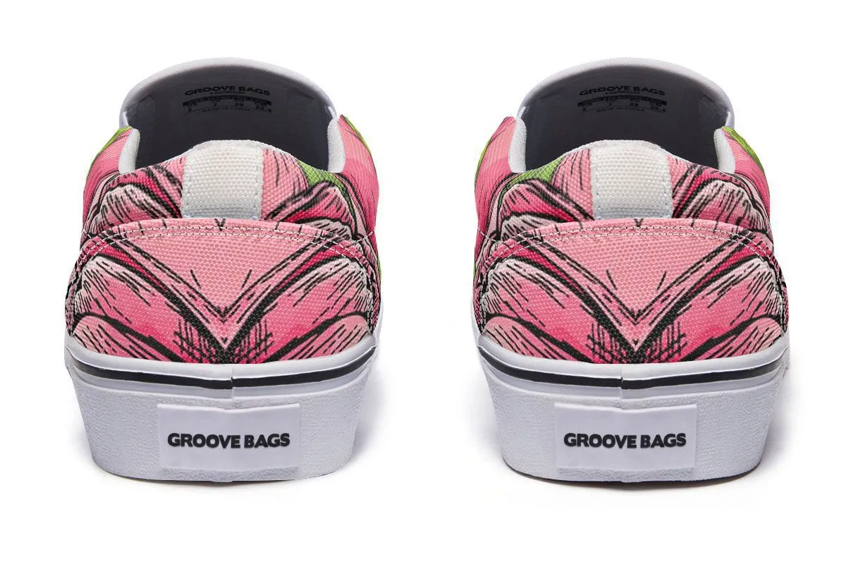 Floral Beagle Slip-On Shoes
