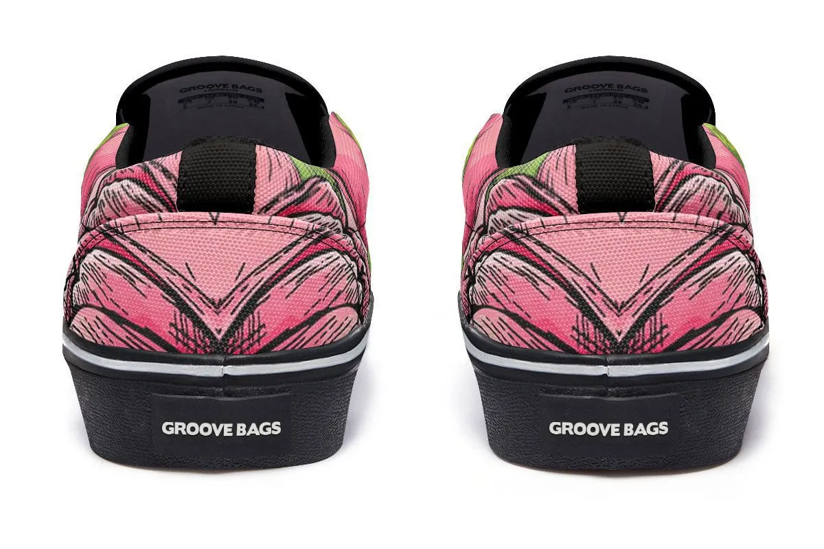 Floral Beagle Slip-On Shoes
