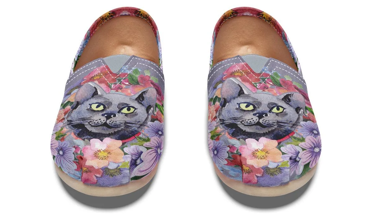 Floral Cat Casual Shoes