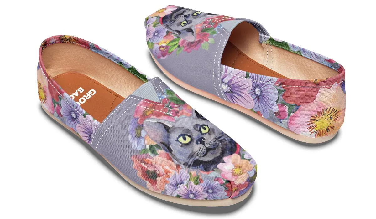 Floral Cat Casual Shoes