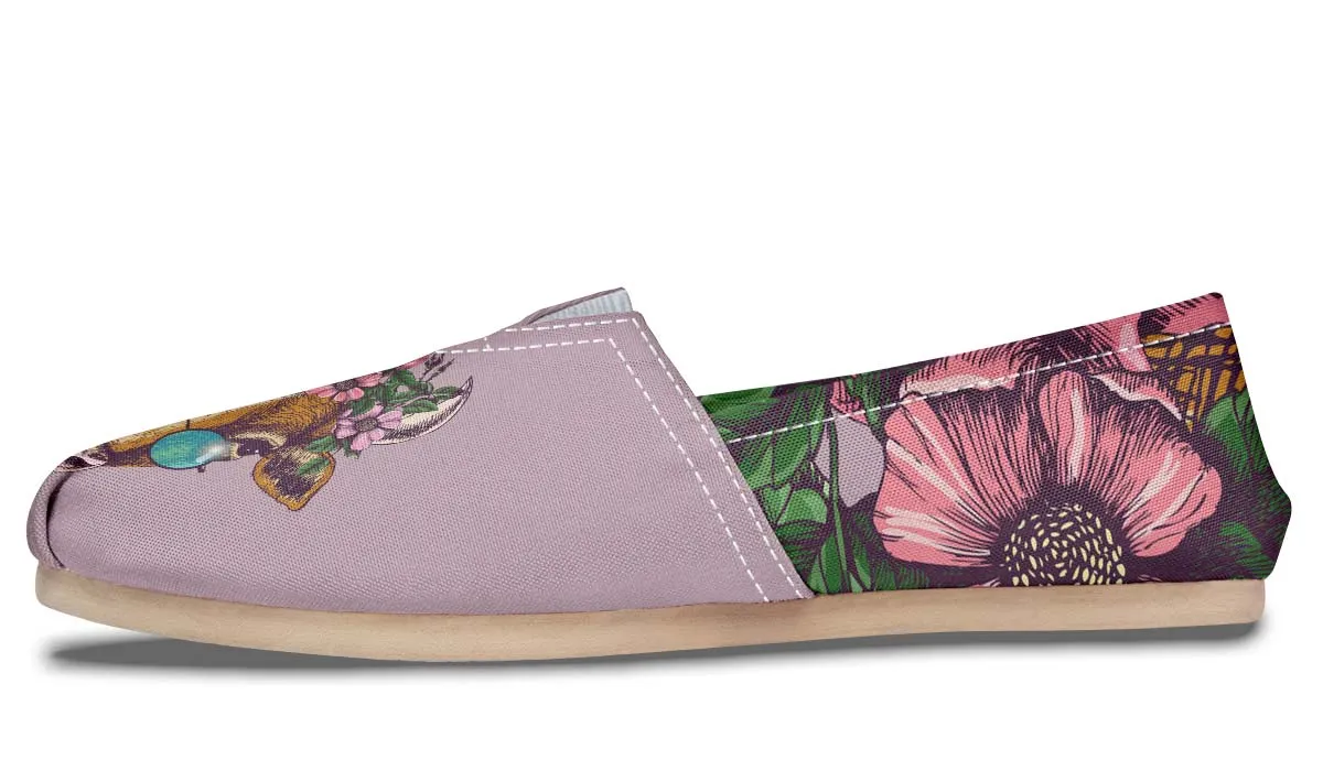 Floral Cow Casual Shoes