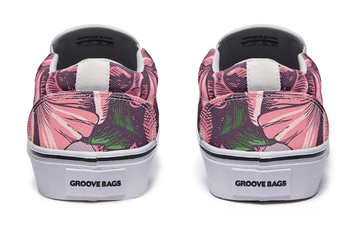 Floral Cow Slip-On Shoes