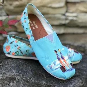 Floral Flight Attendant Casual Shoes