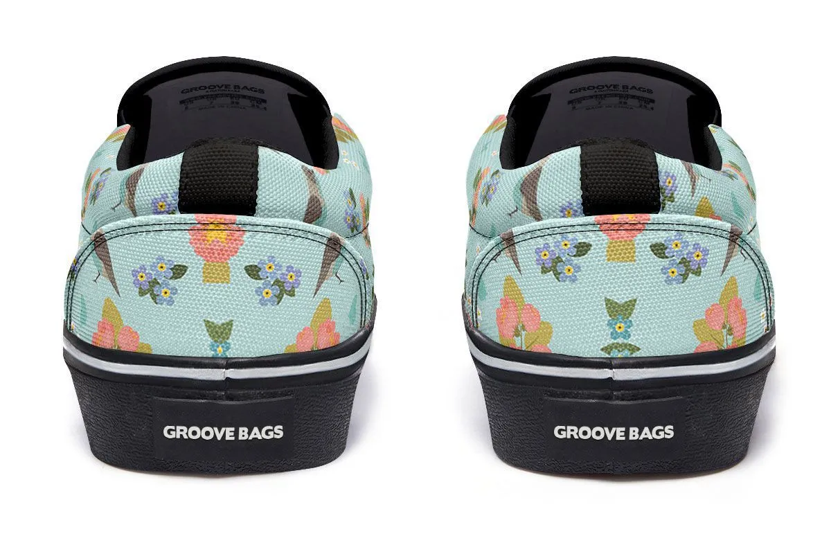 Floral Flight Attendant Slip-On Shoes