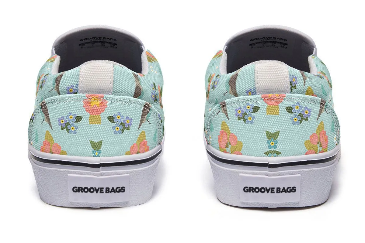 Floral Flight Attendant Slip-On Shoes