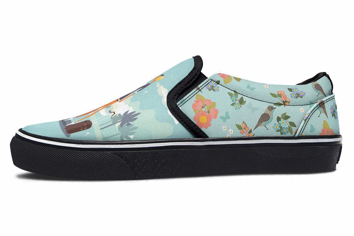 Floral Flight Attendant Slip-On Shoes
