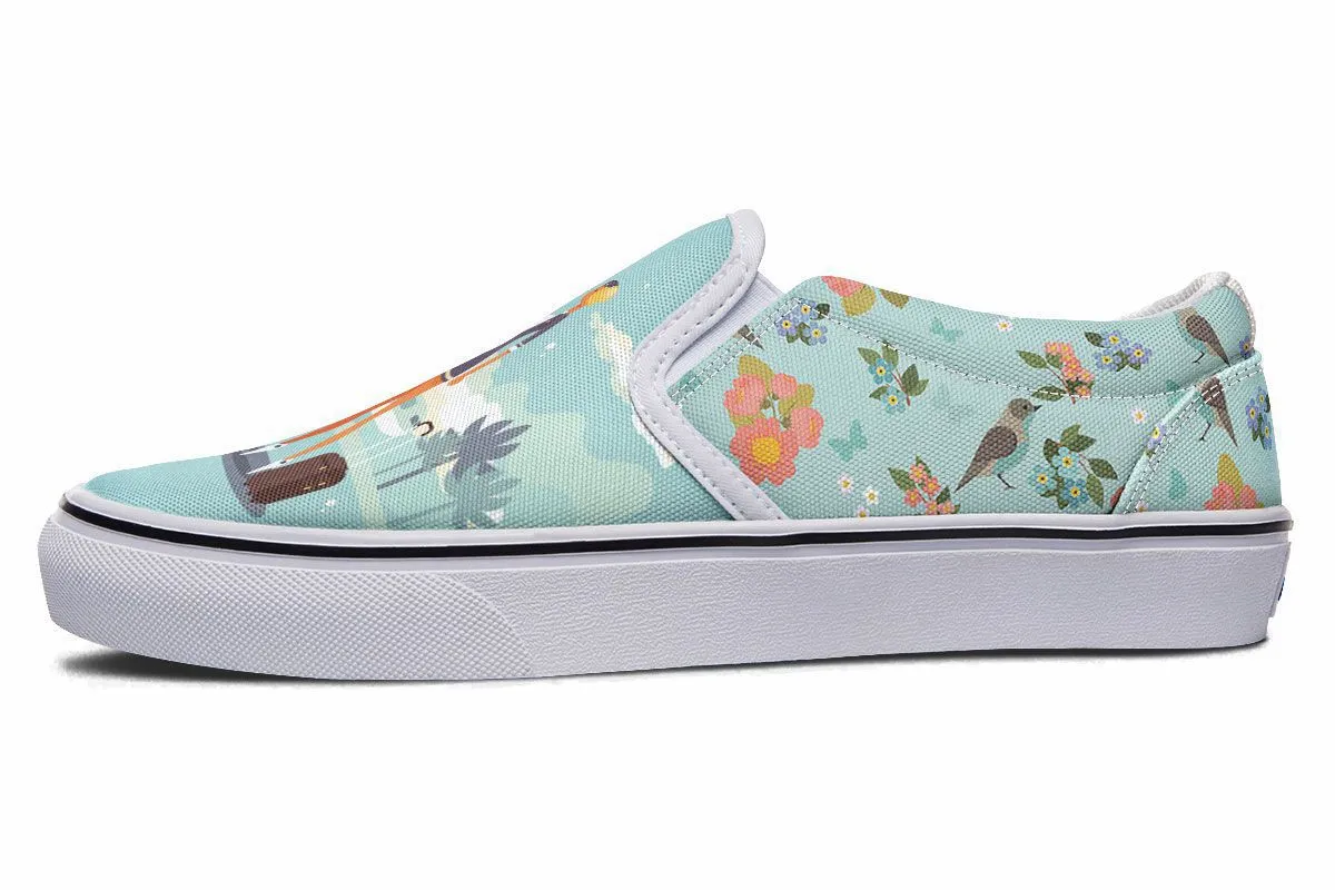 Floral Flight Attendant Slip-On Shoes