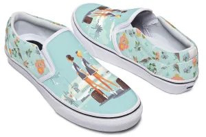 Floral Flight Attendant Slip-On Shoes