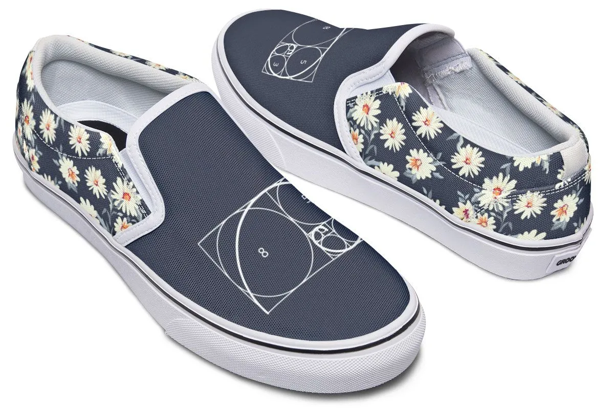 Floral Golden Ratio Slip-On Shoes