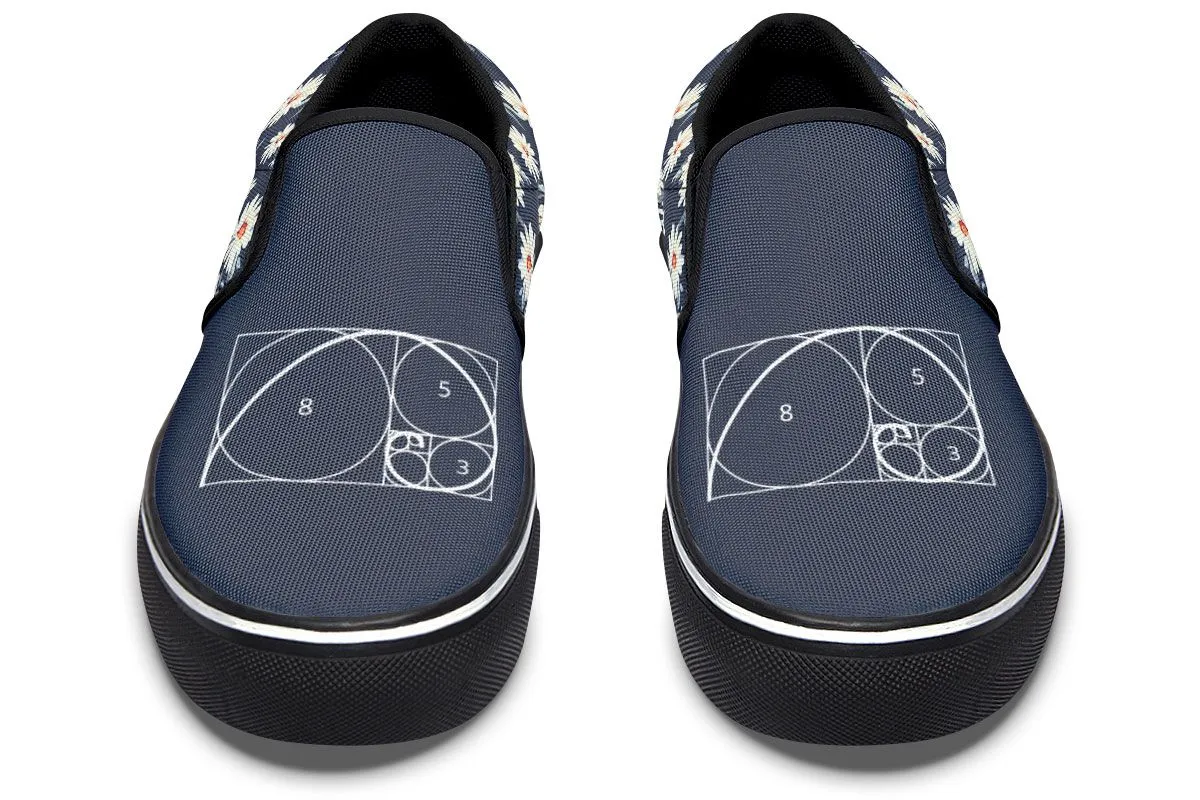 Floral Golden Ratio Slip-On Shoes