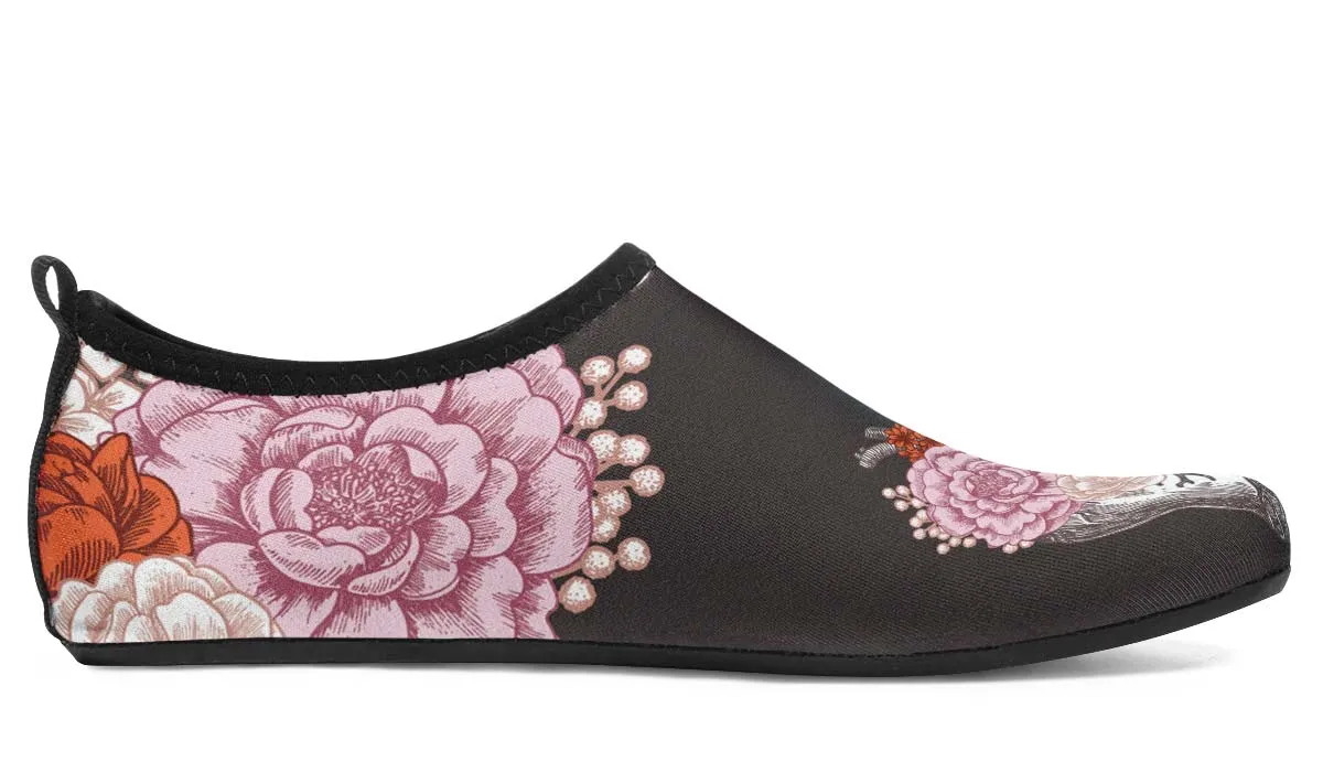 Floral Heart Aqua Barefoot Shoes