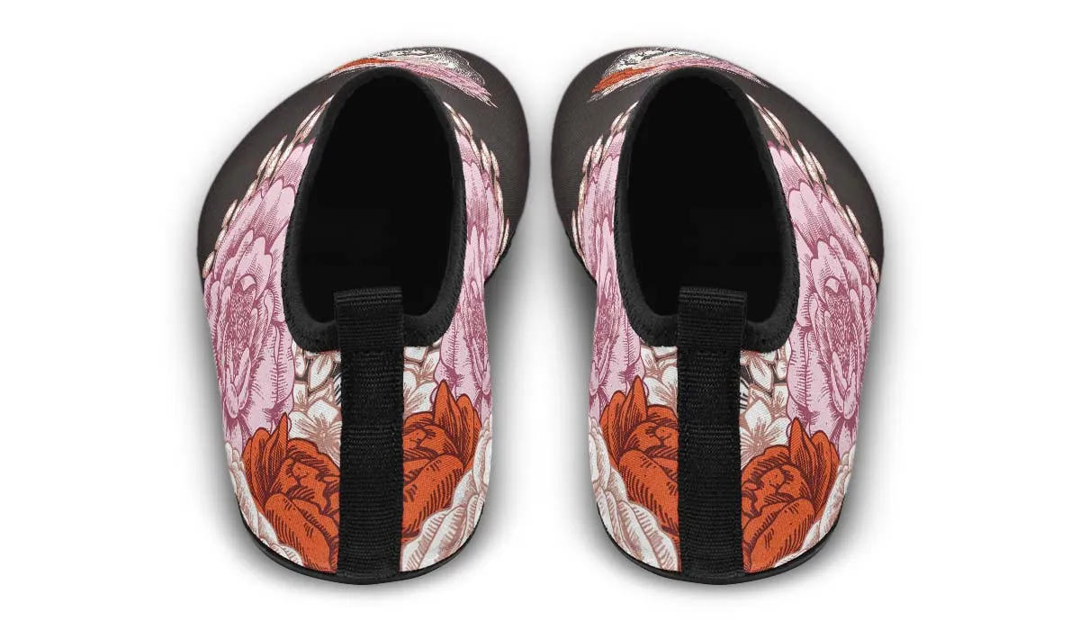 Floral Heart Aqua Barefoot Shoes