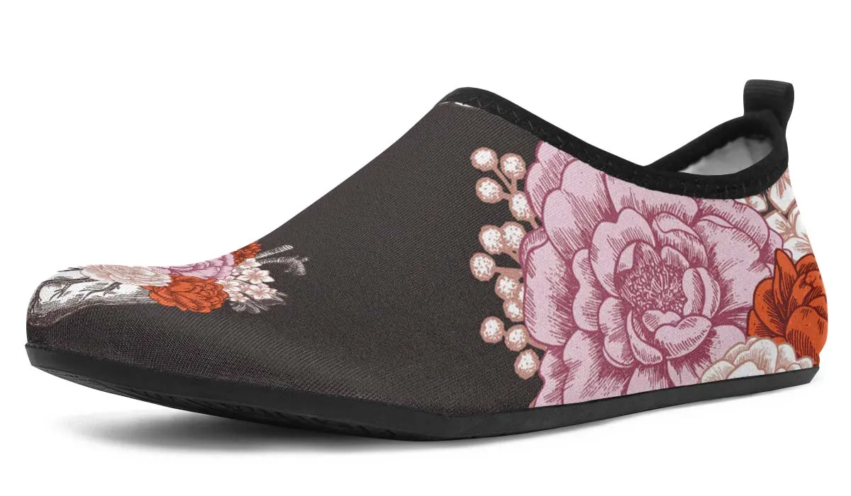 Floral Heart Aqua Barefoot Shoes