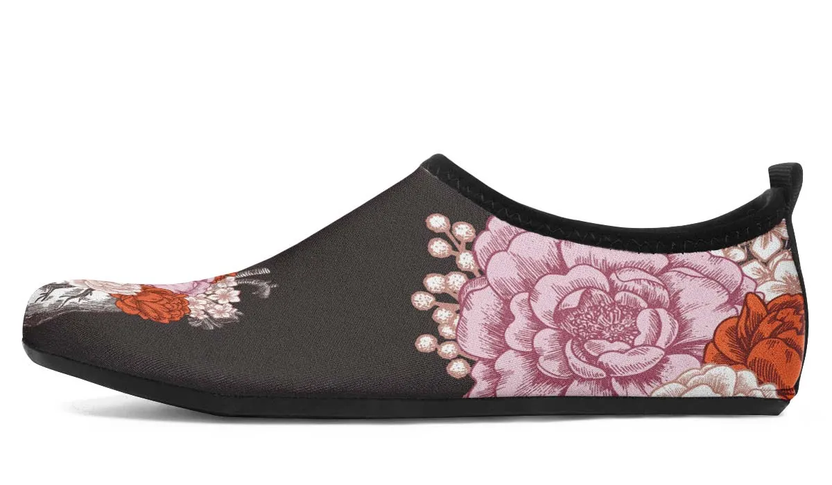Floral Heart Aqua Barefoot Shoes
