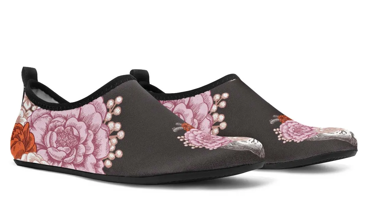 Floral Heart Aqua Barefoot Shoes