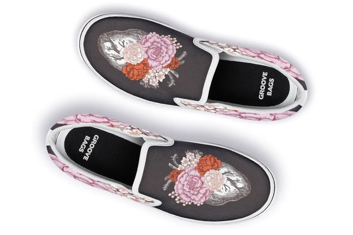 Floral Heart Slip-On Shoes