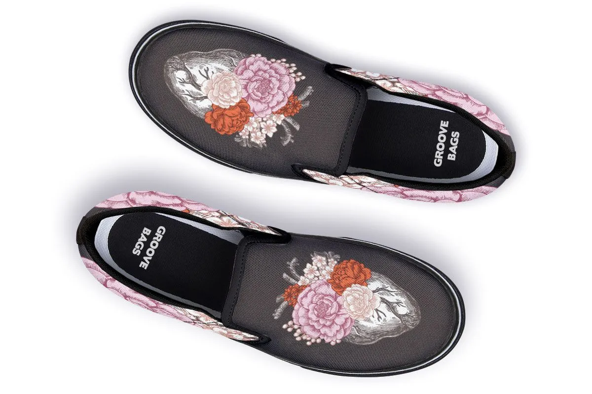 Floral Heart Slip-On Shoes