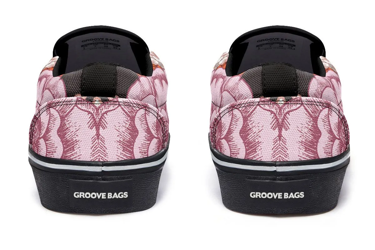 Floral Heart Slip-On Shoes