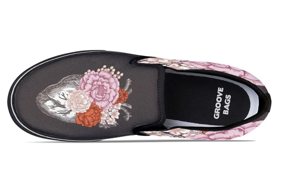 Floral Heart Slip-On Shoes