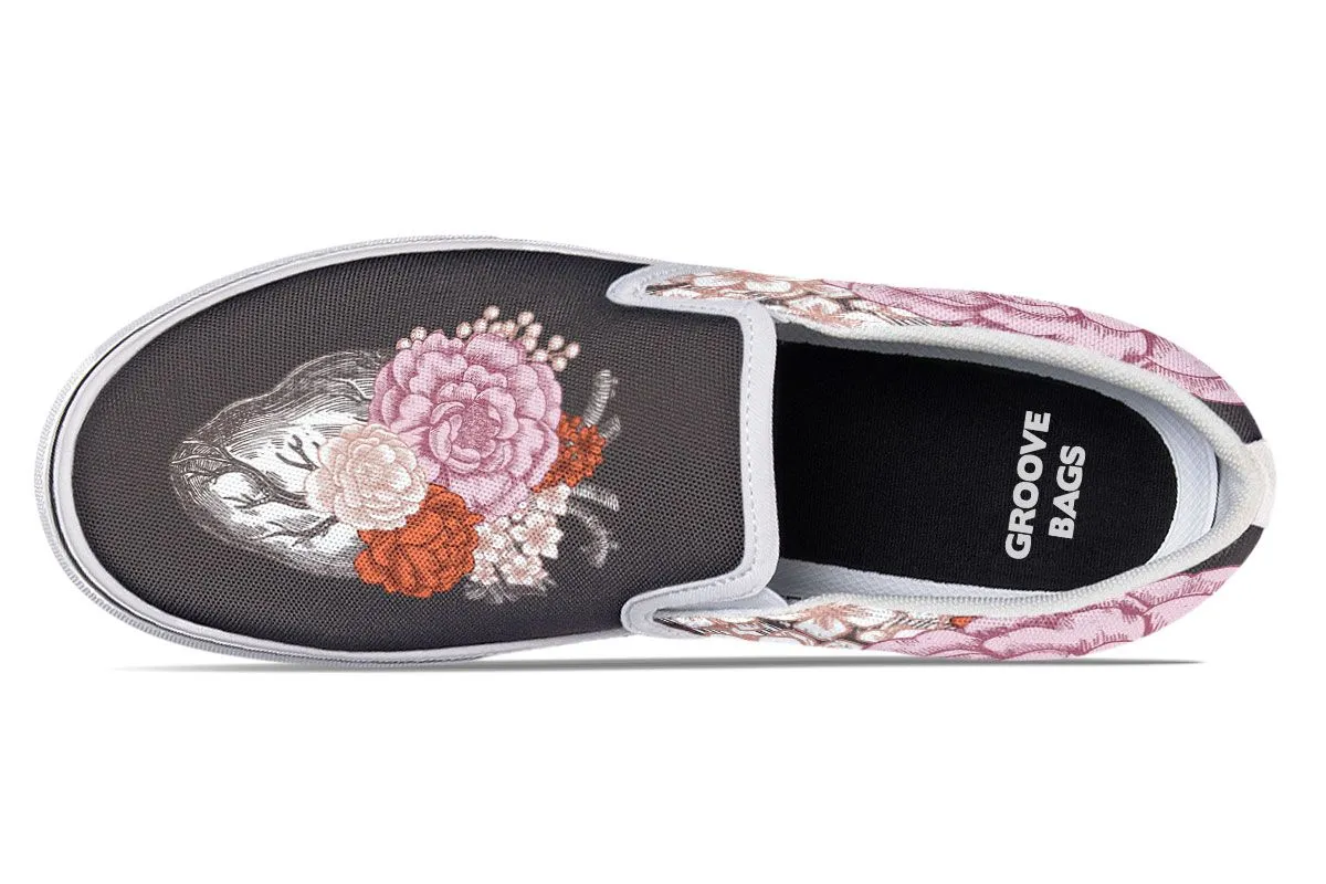 Floral Heart Slip-On Shoes