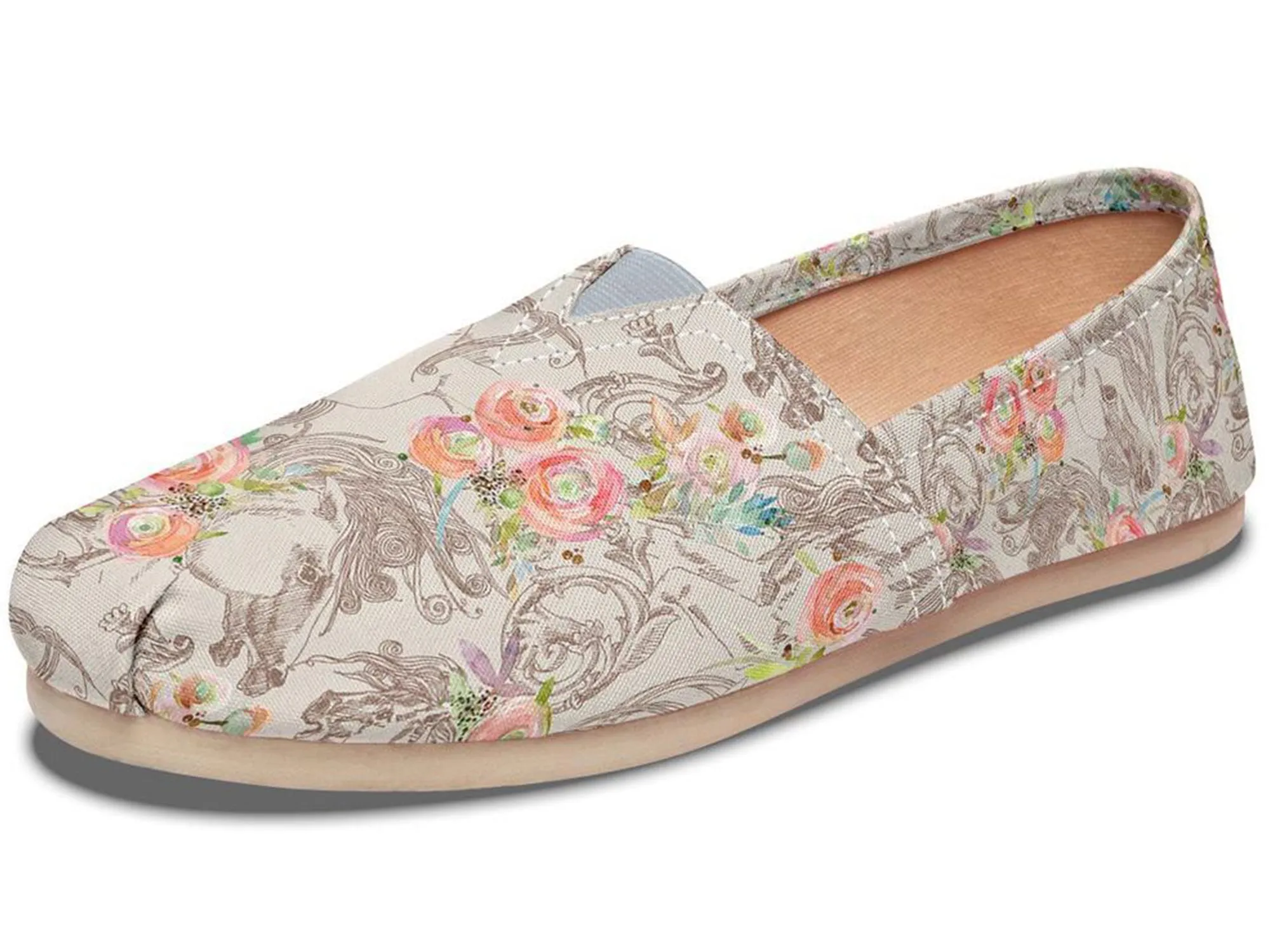Floral Horse Casual Shoes