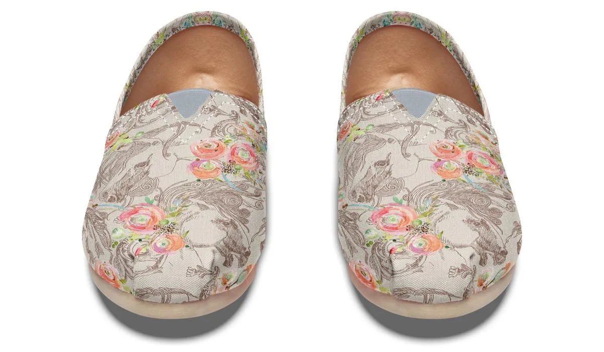 Floral Horse Casual Shoes