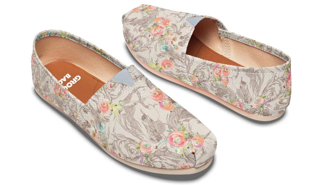 Floral Horse Casual Shoes