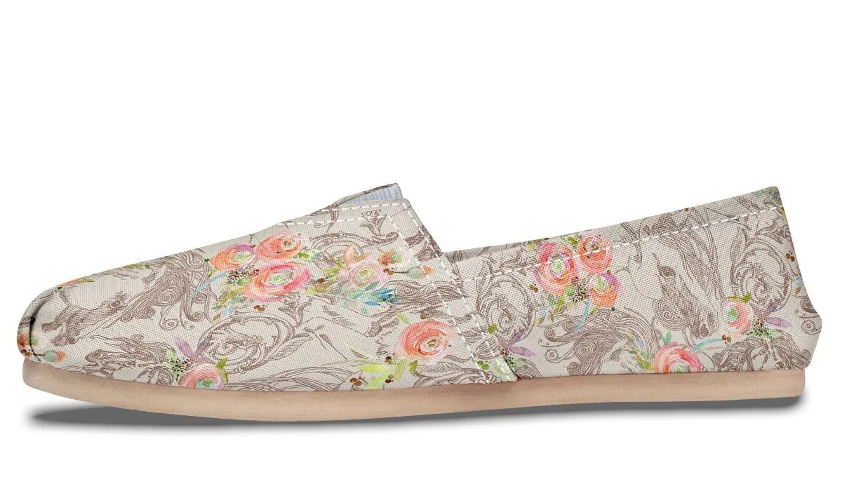 Floral Horse Casual Shoes
