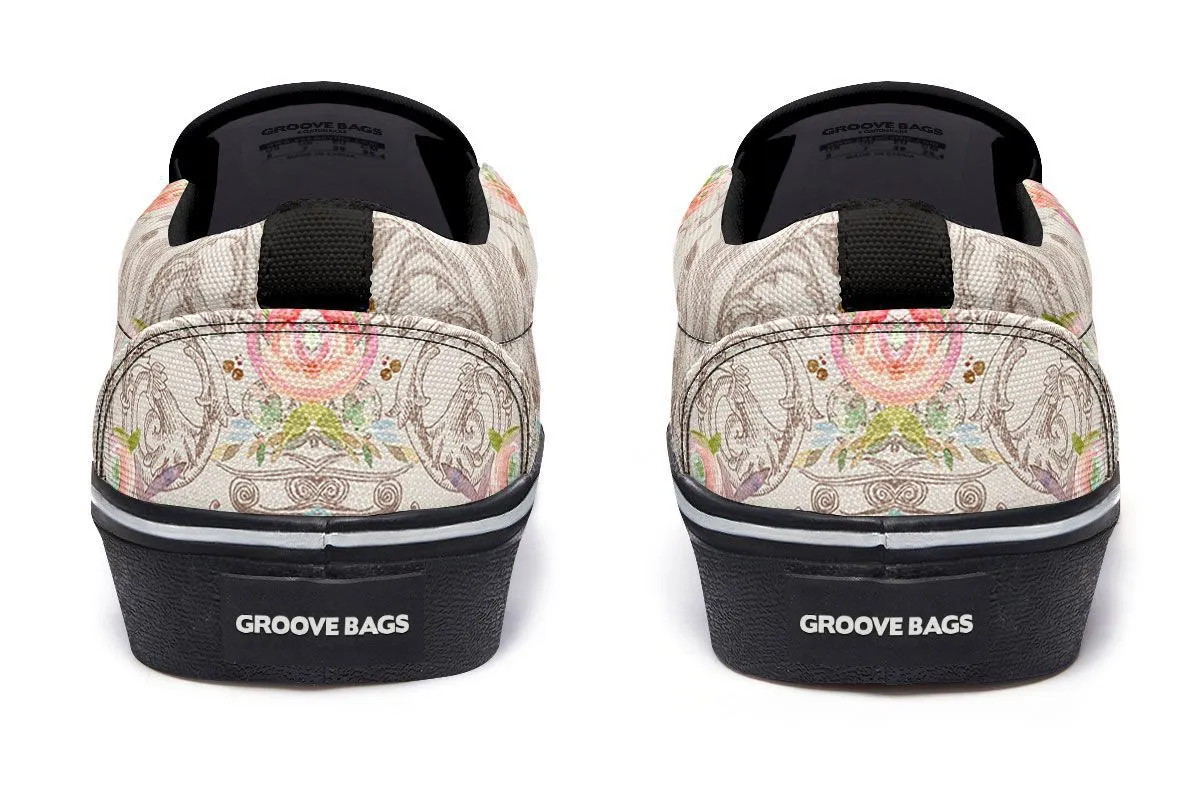 Floral Horse Slip-On Shoes